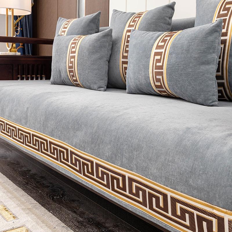 Четырехсезонный универсальный новый китайский стиль шенилл диванная подушка мягкий противоскользящий высококачественный чехол для дивана подлокотник, спинка полотенце чехол