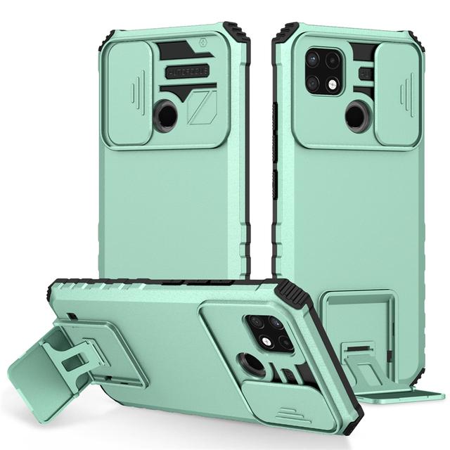 Чехол для OPPO Realme C25Y, прочный противоударный чехол для телефона с выдвижными объективами и камерой для Realme C15 C25 C35 C31 C17 7i, подставка-держатель, кронштейн, задняя крышка