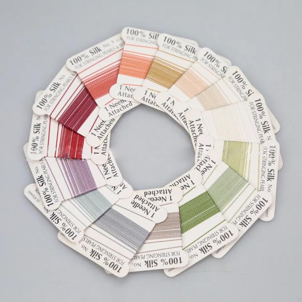 20 шт. шелковый шнур с бусинами, разноцветный шелковый шнур с игольчатым концом для ювелирных изделий, принадлежности для бисероплетения, плетеная нить 0,6 мм/0,7 мм