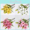 Artificial Lily Flower Decor For Home And Event Photography With Pvc Material