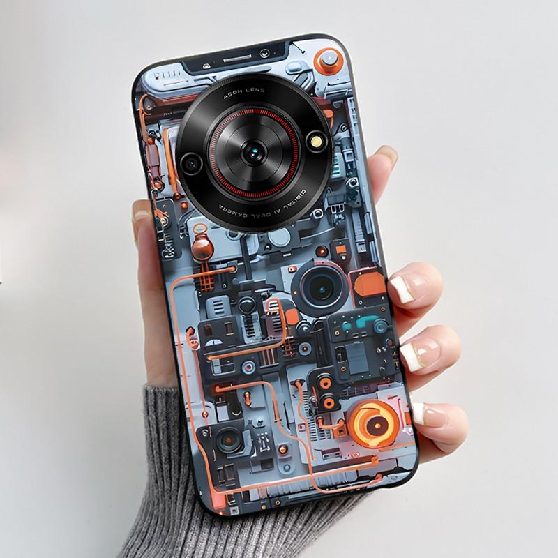 Чехол для телефона ZTE Blade A75 5G Z2357N Nubia Focus 5G Чехол Роскошный Дракон Милый Крутой Мальчики Девочки Черный Мягкий ТПУ Задняя Крышка