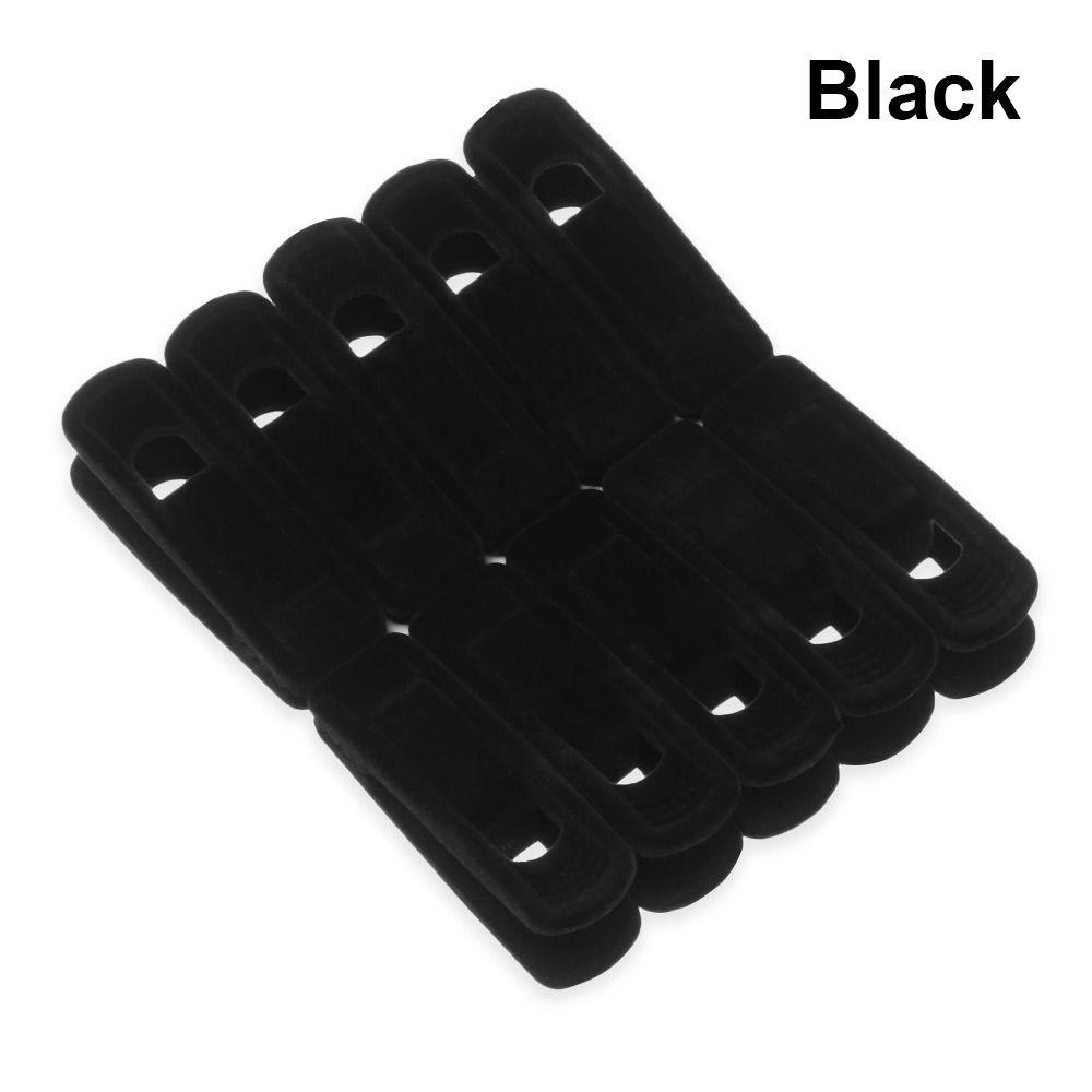 10pcs Storage Bathroom Household Non-slip Coat Holder Hanging Hooks Velvet Hangers Clips Dress Rack