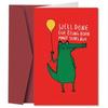 2PC/set Funny Crocodile Birthday Card for Him Her, Well Done for Being Born Many Years Ago Card, Birthday Greeting Card for Friends