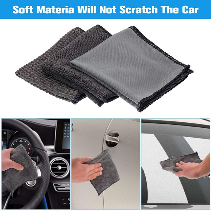 Car Cleaning 9Pcs/Set Auto Care Wash Cleaning Tool with Microfiber Towels Applicator Pads Wash Sponge Wash Glove Wheel Brush