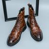 Мужская обувь большого размера новые кожаные туфли ботинки модные кожаные ботинки с высоким верхом тренд внешней торговли деловая одежда ботинки Мартина короткие ботинки