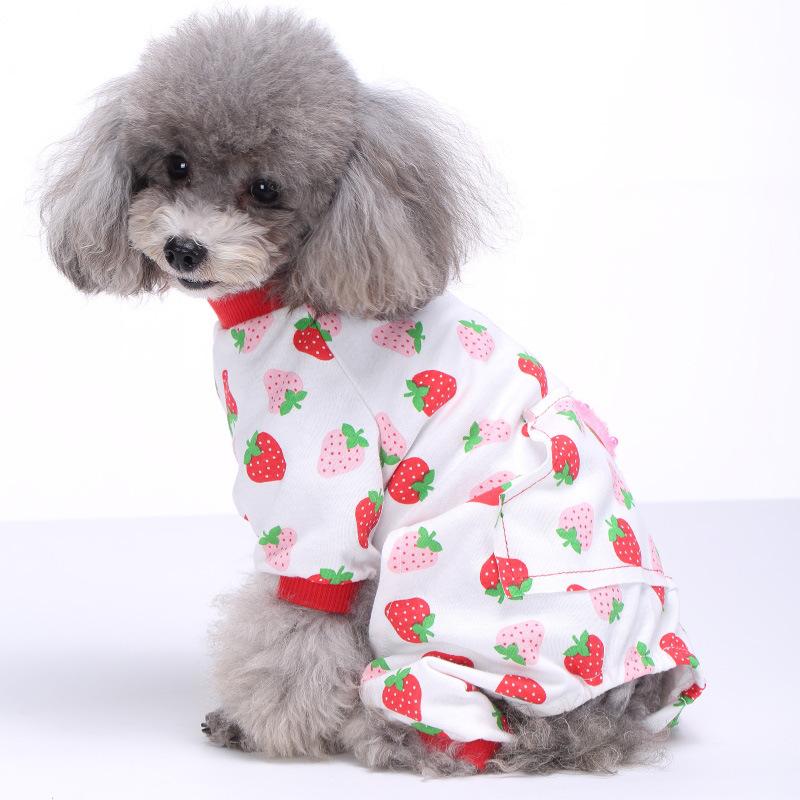 Pet Supplies Dog Four-legged Clothes Autumn and Winter Casual Comfortable and Breathable Home Pet Cotton Clothes