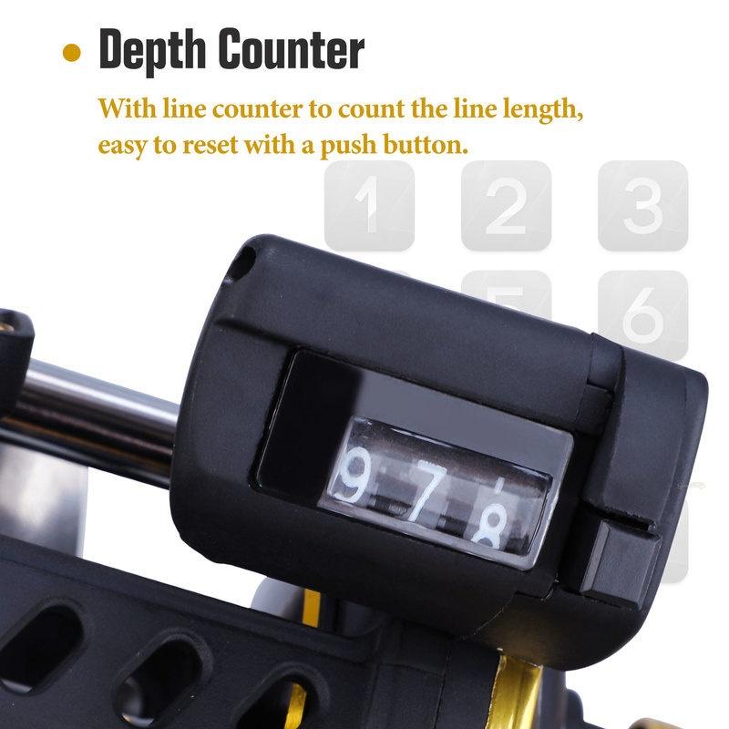 Правосторонняя троллинговая катушка с 6+1 шарикоподшипниками и передаточным числом 4,1:1 для морской рыбалки