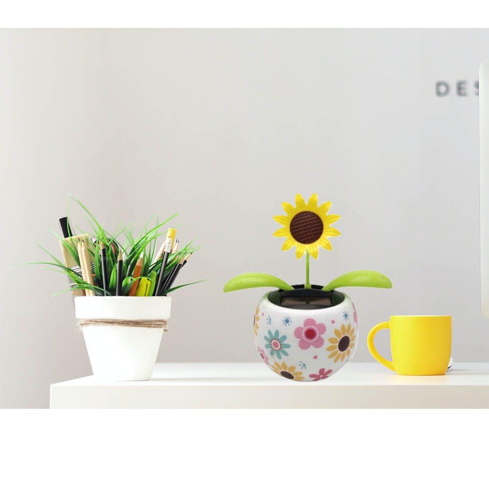 Модные украшения для автомобилей Детские рождественские подарки Игрушки Стол Солнечная энергия Танцующий цветок