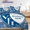 VfL Bochum 1848 Узор Комплект постельного белья Одеяло Покрывало Наволочка Домашний Декор Подарок на День Рождения (1 пододеяльник + 2 наволочки, без наполнителя)