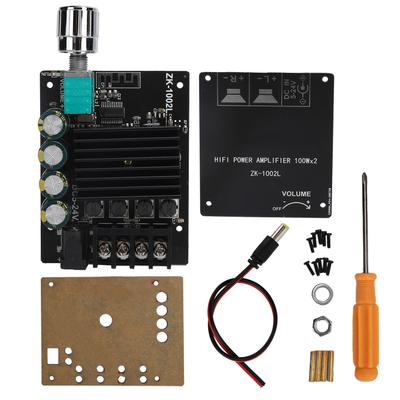 1002L 100Вт x 2 Модуль платы усилителя мощности Bluetooth 5.0 с ручкой регулировки громкости