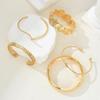5Pcs/Set Gold Color Knot Cuff Bracelets Metal Women's Hand Bracelet  Jewelry Gifts