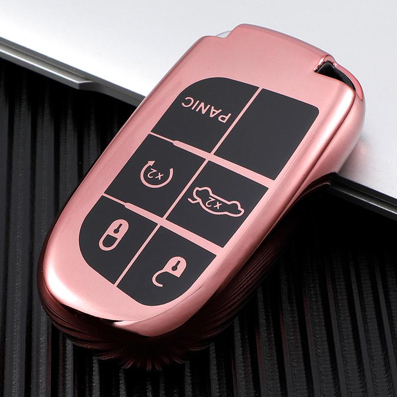 Автомобильный чехол для ключей с 5 кнопками, держатель для Jeep Renegade Compass Grand Cherokee для Chrysler 300C Wrangler Dodge Fiat, аксессуары