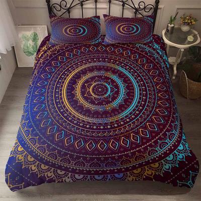 Роскошный комплект постельного белья Mandala Классические цвета Супер размер Богемский комплект постельного белья King Queen Full Комплекты с пододеяльником Boho Постельное белье Двуспальный