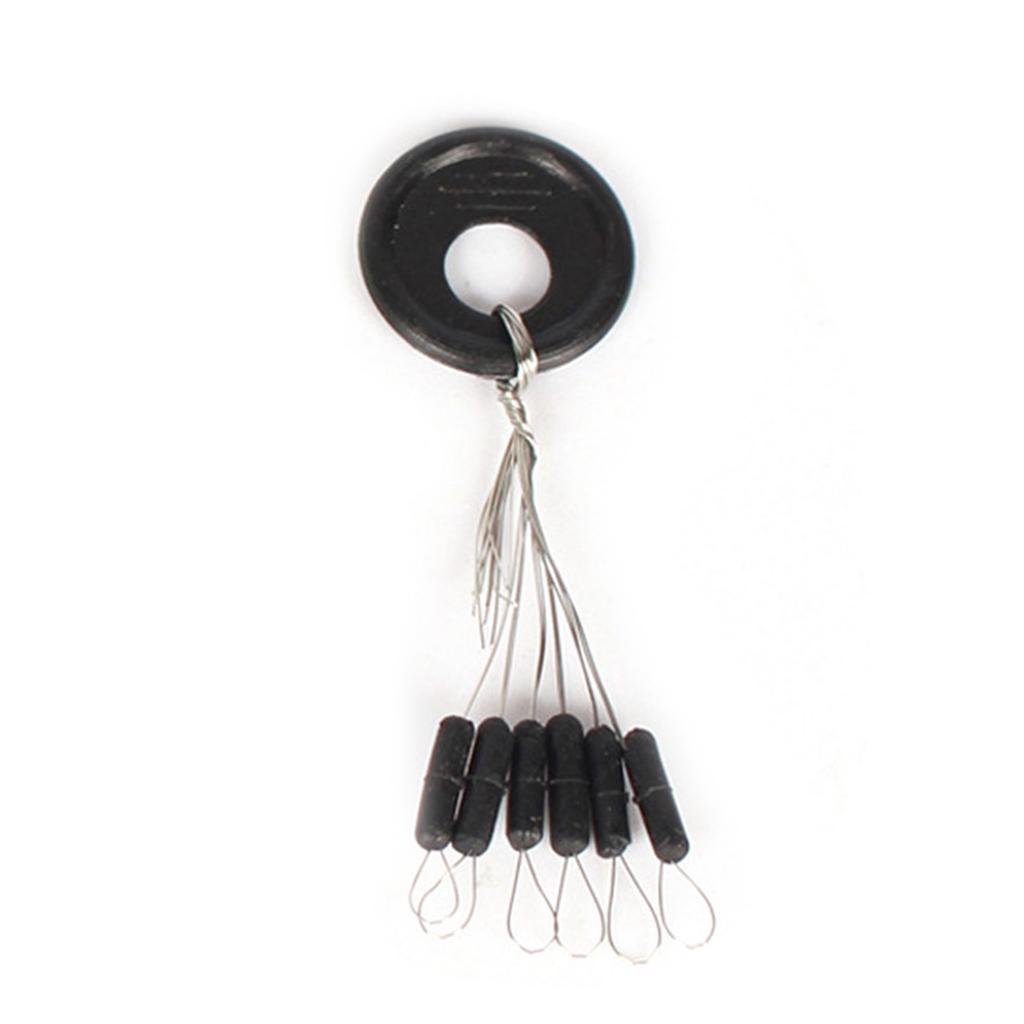 10 шт., рыболовные пробки, черные резиновые пробки, рыболовные бобы, поплавок для ловли карпа