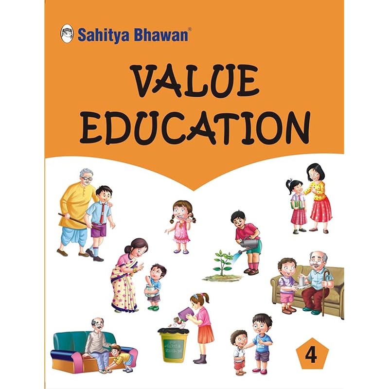 Книга «Sahitya Bhawan» по ценностному воспитанию для класса, основанная на NCERT, с набором «Ценностное воспитание CBSE». Красиво иллюстрированные моральные ценности