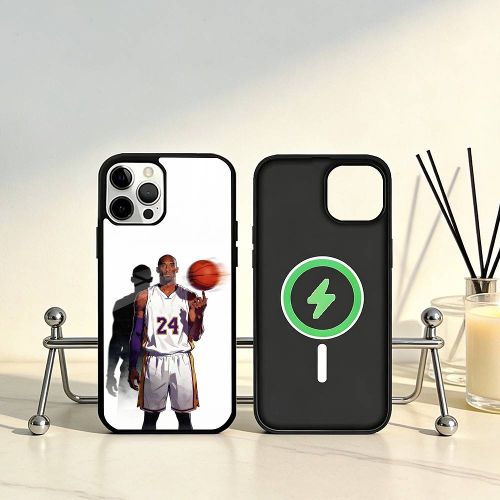 Чехол для телефона K-Kobe B-Bryant 24 для iPhone 17, 16, 15, 14, 13, 12, 11 Plus, Pro Max Магнитный для беспроводной зарядки Magsafe