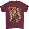 Steampunk Cat Mens T-Shirt 100% Cotton