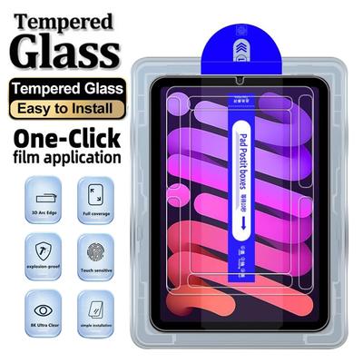 Закаленное стекло для iPad Air 13 11 5 4 Pro 13 11  A16 11-го поколения 2025 12.9 10-го 9-го Mini 7 6 HD Защитная пленка для экрана Инструмент для легкой установки