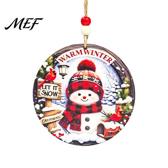 Decorative Wooden Holiday Signs Christmas Hanging Sign with Hemp Rope, Rustic Wall Decor Gift Wrapping Tags for Home Party Decoration, Solid