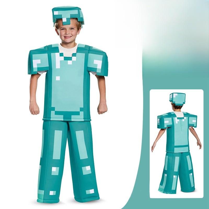 Косплей-костюм Алмазной брони из Minecraft из полиэстера для игры, аниме, ролевых игр