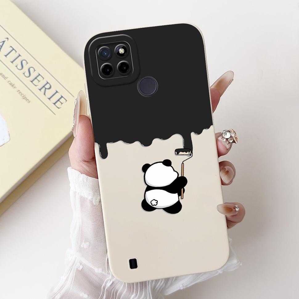 Чехол для Realme C21Y Роскошный Расписной Чехол RMX3261 RMX3263 Мягкий Силиконовый Чехол для Телефона Для Realme C 21Y C21Y Чехол TPU Задняя Крышка