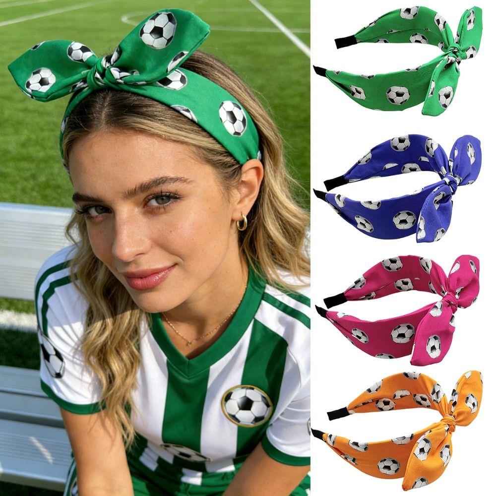 Bow Soccer Fan Hair Band Rabbit Ear Fan Cheering Hair Hoop Football Headband  Celebration