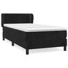 3127405 vidaXL Divan Bed with Mattress Black 90x190 Cm Velvet