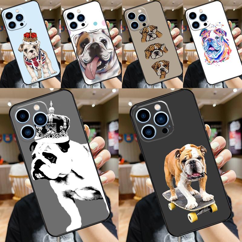 British Bulldog Case For Oppo A17 A60 A40 A80 A16 A76 A96 A98 A58 A78 A18 A38 A57 A74 A54 A94 A15 A5 A6 Pro