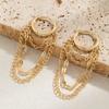 Zinc Zinc Alloy Chain Earrings Hypoallergenic Dangle Drop Earrings Temperament Ear Cuff  Daily Wear