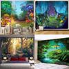 Модный домашний декор Гобелен Гостиная Спальня Гобелен Волшебный лес Анимированный узор