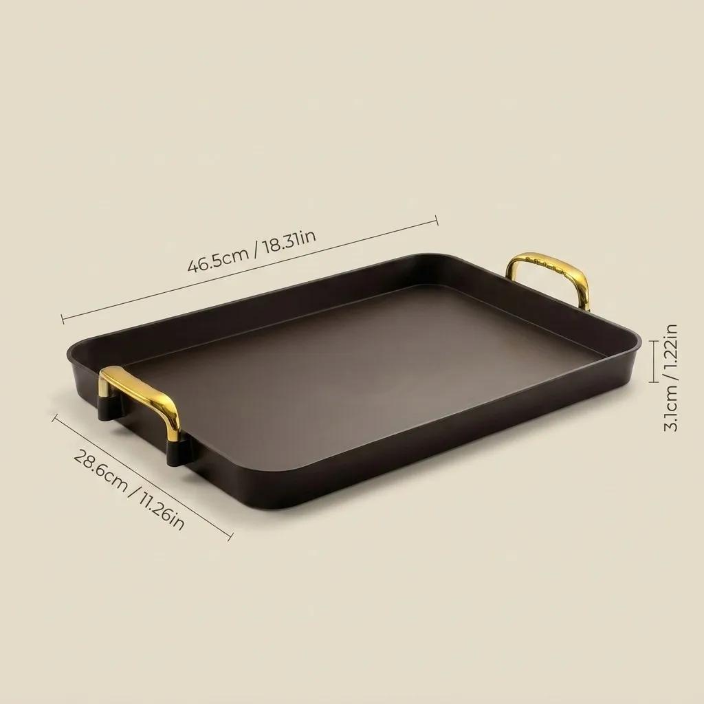 Plastic Makeup Organizer Vanity Tray Bathroom Sink Counter Storage Cosmetic Perfume Stand Skincare Waterproof With Handle