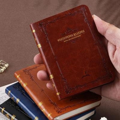 Винтажный блокнот из искусственной кожи, портативный карманный дневник формата А7, блокнот для студентов, подарков, школьных канцелярских принадлежностей, офисный блокнот