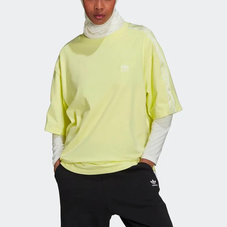 Adidas Originals Drop Shoulder Sleeve T Shirt Women's Lemon (Unisex) T-Shirts H37810