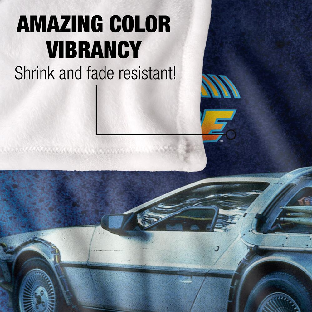 Back To The Future Silky Delorean Supersoft Blanket