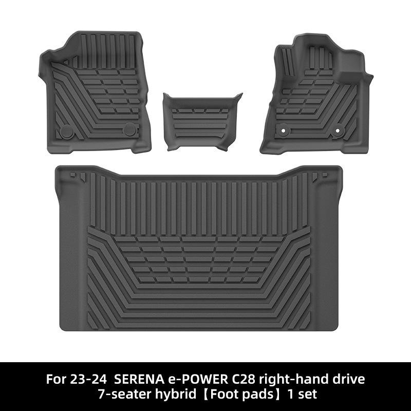 Экологичный коврик в багажник из ТПЭ для автомобиля SERENA e-POWER C28 2023-2024 годов