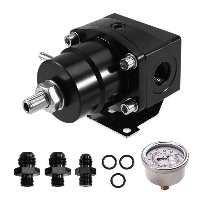 AN8 Fuel Inject Regulator Kit High Pressure Fuel Regulator With Boost Gauge Fuel Pressure Regulator