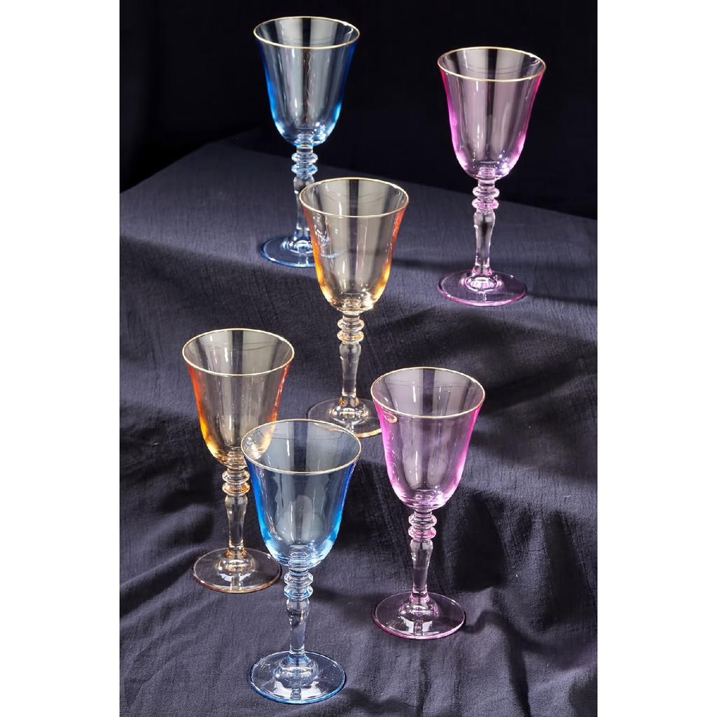 6 позолоченных стаканов для кофе Nova, цветной презентационный стакан для безалкогольных напитков 100cc