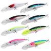 3D Painted Steel & ABS Artificial Minnow Fishing Bait Floating Hard Lures with Fish Eyes for Pike Trout Lake Fishing