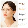 Bling Rhinestone Sunglasses Small Anti-Blue Light Spectacles Simple Oval Women Eyewear Unisex