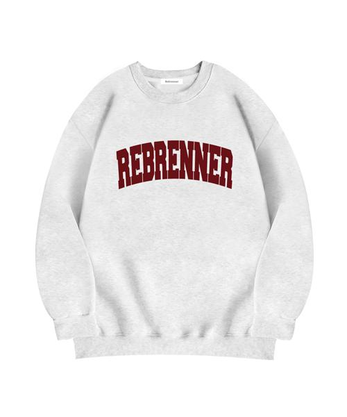 REBRENNER Steady Signature Sweatshirt White Melange Wine