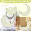3D Printed Crescent Moon Ornament – Modern Home Desk Decorative Sculpture