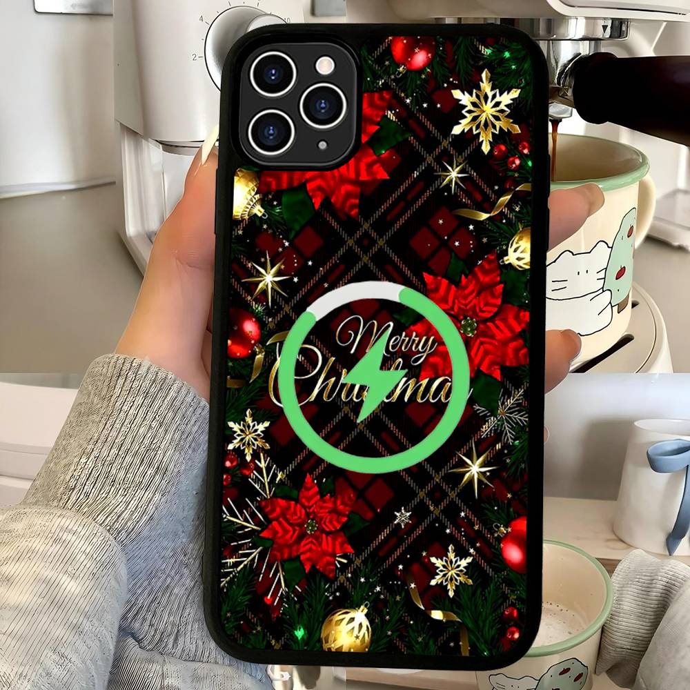 Merry Christmas For Magsafe Magnetic Phone Case For IPhone 17 16 Pro Max 15 Plus 14 13 12 11 Cover