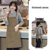 Waterproof Thickened Canvas Denim Apron for Coffee Shop & Milk Tea Work