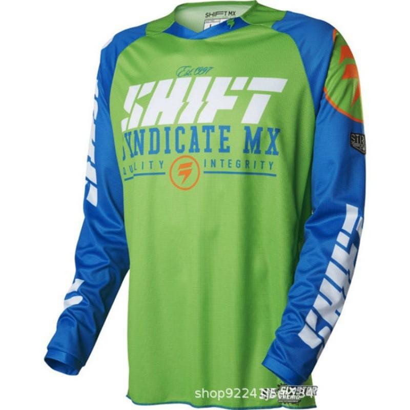 Mens Long Sleeve Cycling Jersey Quick-Dry Mountain Bike Trail Riding Shirt Breathable Sportswear