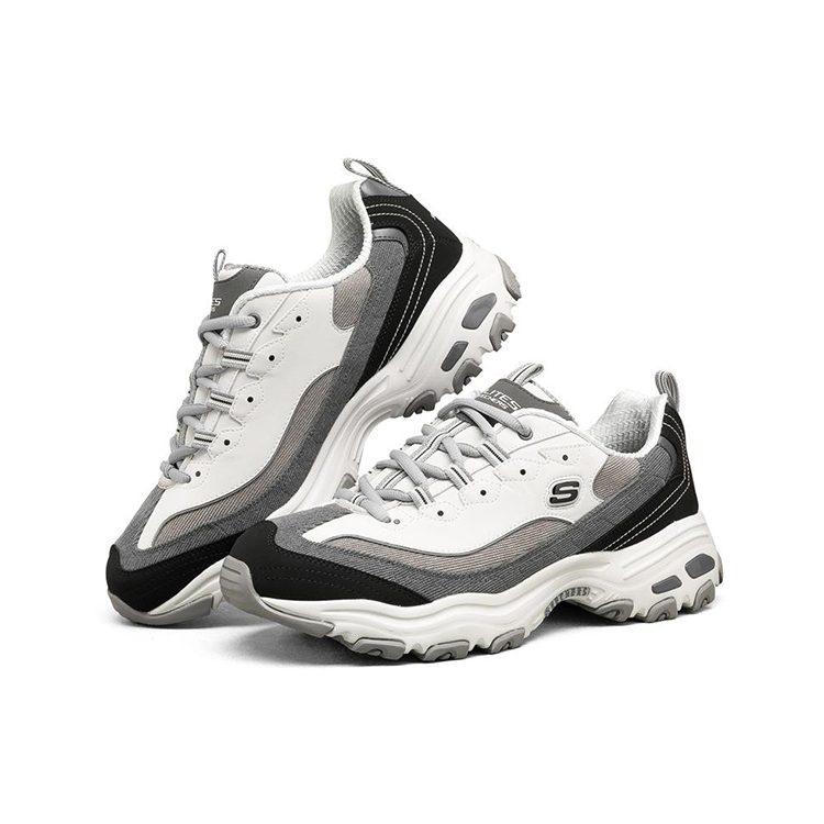 Skechers D'Lites 1.0 Низкие массивные кроссовки Мужские Черно-серые 237153-BKGY