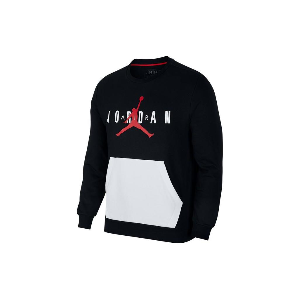 Повседневный спортивный пуловер с капюшоном Air Jordan с большим логотипом, мужские топы, черный AR4785-010