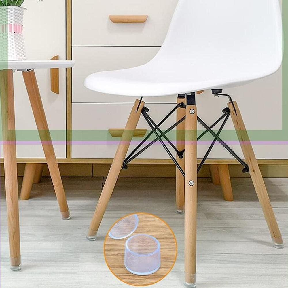 16 шт. нескользящие прозрачные покрытия для стола круглые / квадратные резиновые напольные протекторы колпачки для ножек стульев домашний декор