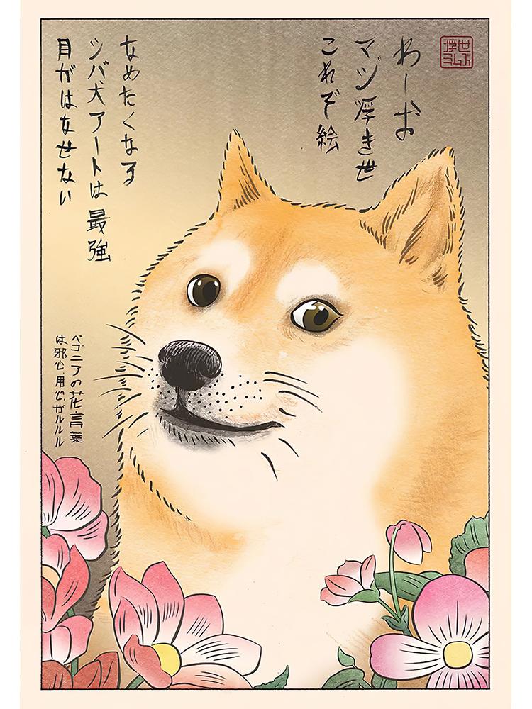 Ретро японский самурай кошка собака плакат холст картина скандинавское настенное искусство для современной гостиной украшение дома