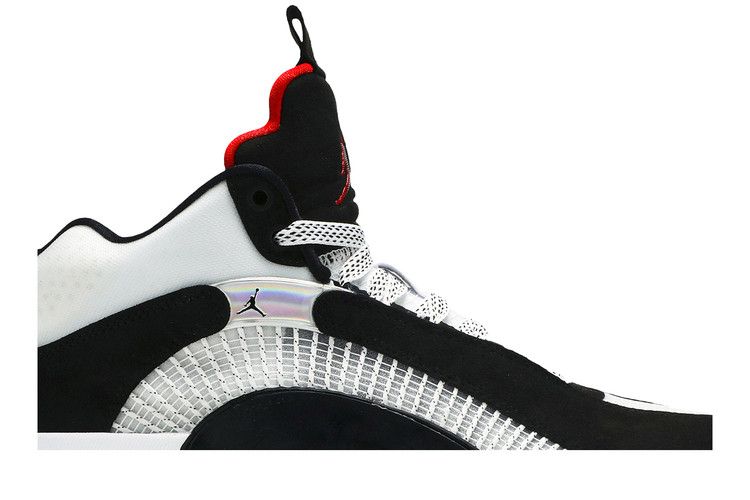 Мужские кроссовки Jordan XXXV PF DNA (Белая подошва) Белый/спортивный красный-черный