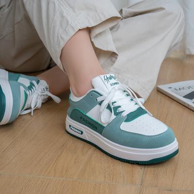 2025 Новая Универсальная Платформа Женский Средний Каблук Ультралегкая Женская Обувь Студенческие Кеды Кампусный Стиль Спортивный Повседневный Маленькие Белые Туфли Женские
